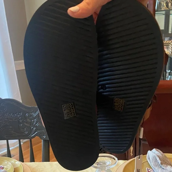 Jason Wu Rhonda Double Gold Buckle Slide Sandals - Picture 6 of 6